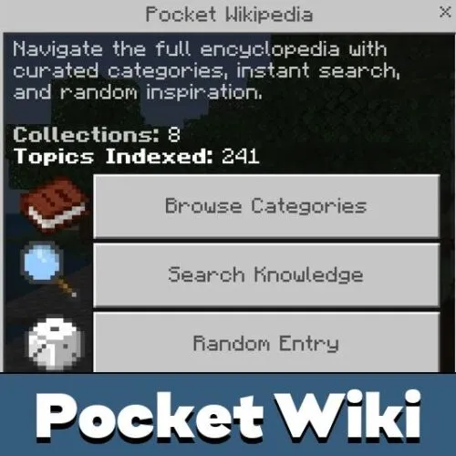 Pocket Wikipedia Mod for Minecraft PE