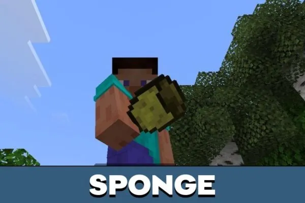 Sponge from Buckets Mod for Minecraft PE
