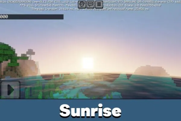 Sunrise from Infinity Visuals Texture Pack for Minecraft PE