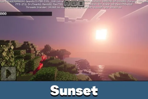 Sunset from Auralis Texture Pack for Minecraft PE