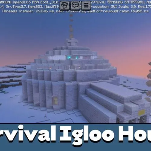 Survival Igloo House Map for Minecraft PE