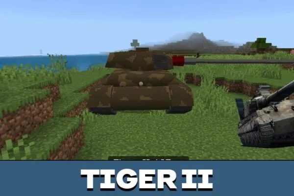 Tiger II from Warthunder Mod for Minecraft PE