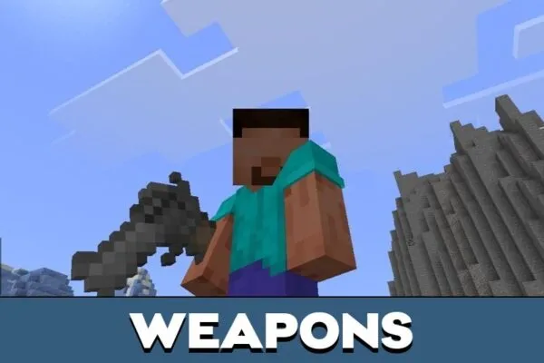 Weapons from Russian Roulette Mod for Minecraft PE