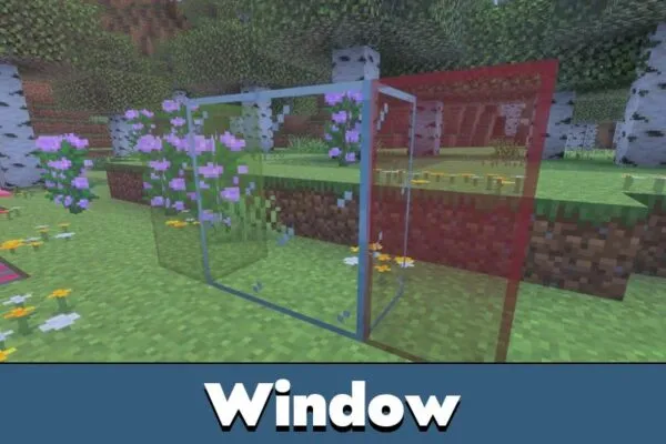 Window from Connected Glass Mod for Minecraft PE