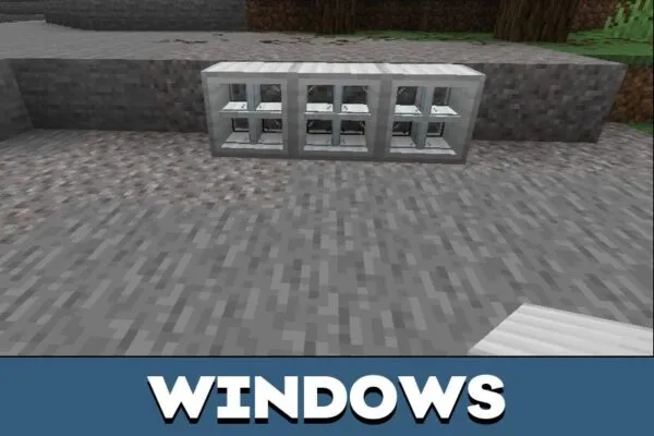Windows from Custom Blocks Mod for Minecraft PE