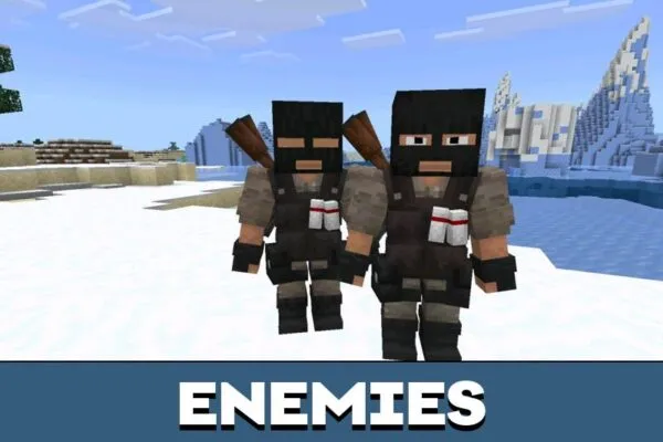Enemies from Terrorist Mod for Minecraft PE