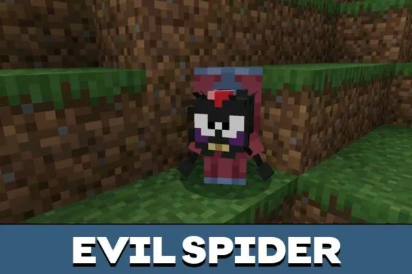 Evil Spider from Om Nom Mod for Minecraft PE