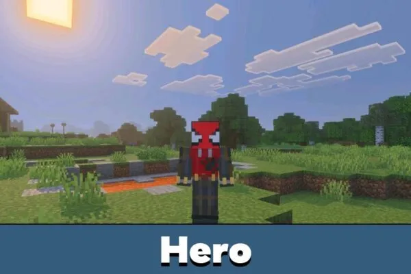 Hero from Spiderman Addon for Minecraft PE