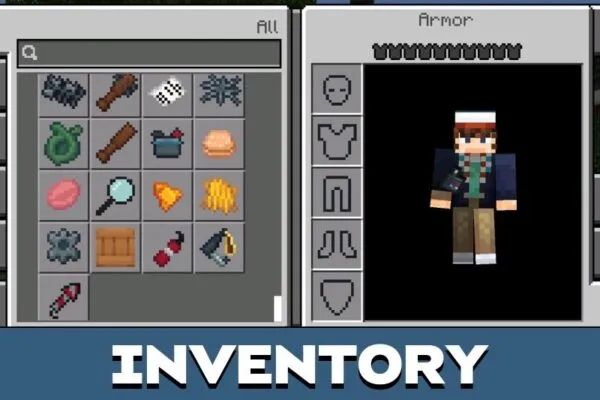 Inventory from Stranger Things Mod for Minecraft PE