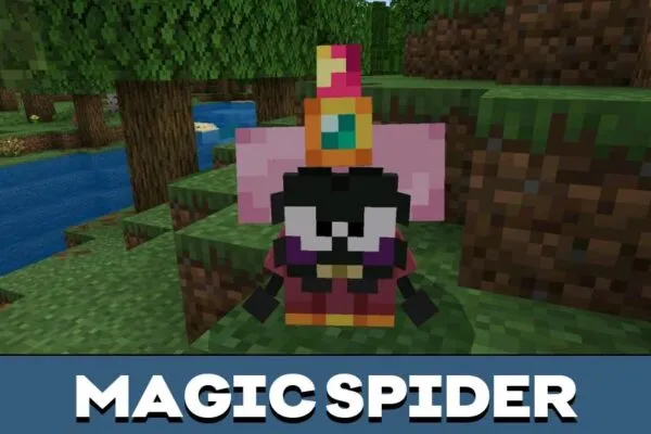 Magic Spider from Om Nom Mod for Minecraft PE