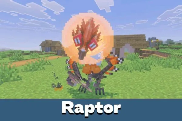 Raptor from Mowzies Mobs Mod for Minecraft PE