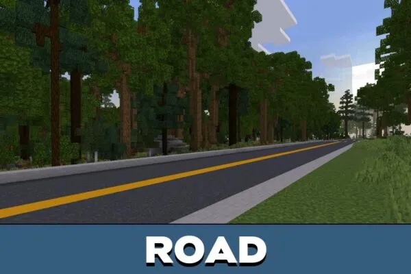 Road from Stranger Things Mod for Minecraft PE