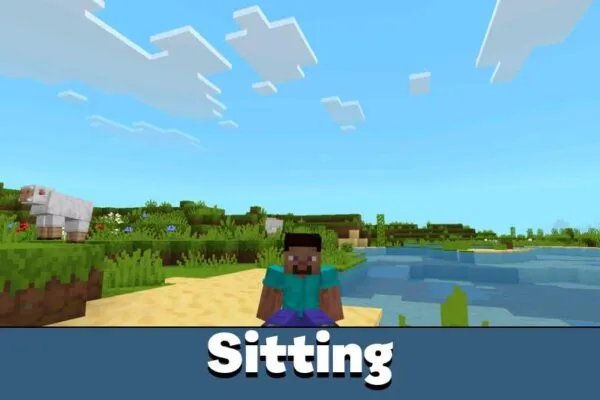 Sitting in Action and Stuff Texture Pack for Minecraft PE