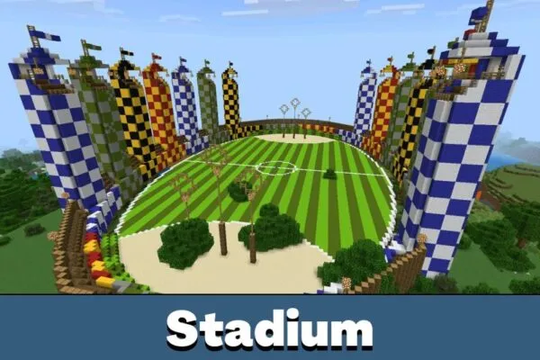 Stadium from Harry Potter mod for Minecraft Bedrock