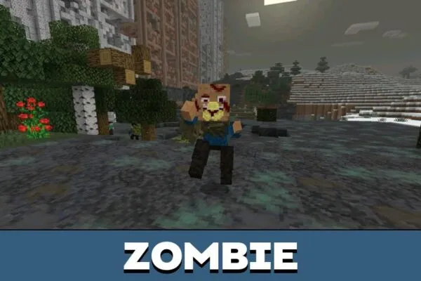 Zombie from The Smile Fungus Mod for Minecraft PE
