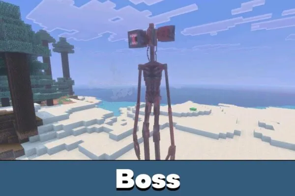 Boss from Siren Head Mod for Minecraft Bedrock
