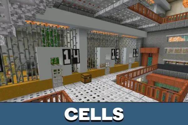 Cells from Alcatraz Prison Map for Minecraft PE