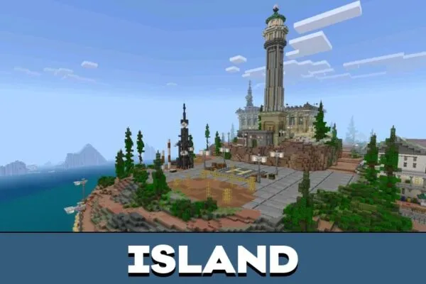 Island from Alcatraz Prison Map for Minecraft PE