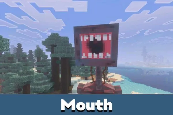 Mouth from Siren Head Mod for Minecraft Bedrock