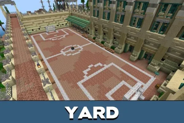 Yard from Alcatraz Prison Map for Minecraft PE