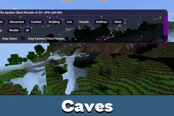 Caves from Apollon Cheat for Minecraft PE
