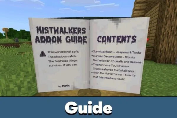 Guide from Mistwalkers Mod for Minecraft PE