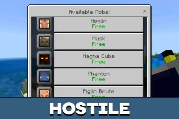 Hostile from Be a Mob Mod for Minecraft PE