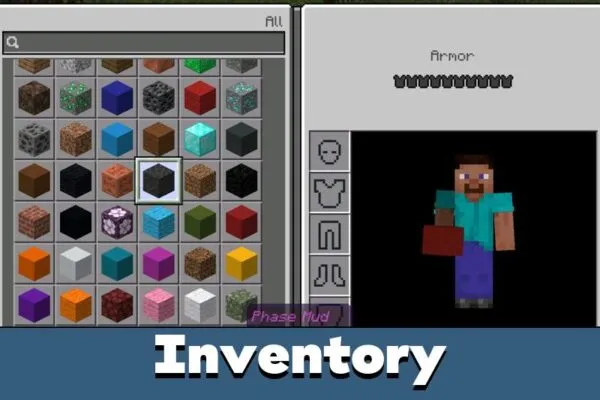 Inventory from Blocks Cheat for Minecraft PE