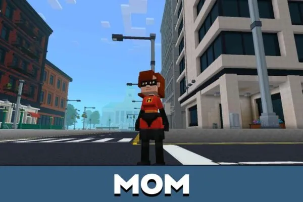 Mom from The Incredibles Mod for Minecraft PE