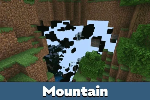 Mountain from X Ray Texture Pack for Minecraft PE