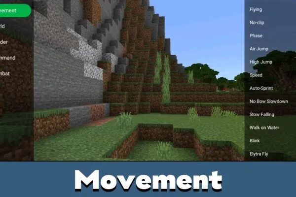 Movement from Toolbox Cheat for Minecraft PE
