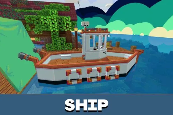 Ship from Seaside Story Mod for Minecraft PE