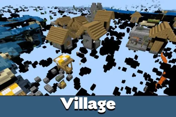 Village from X Ray Texture Pack for Minecraft PE