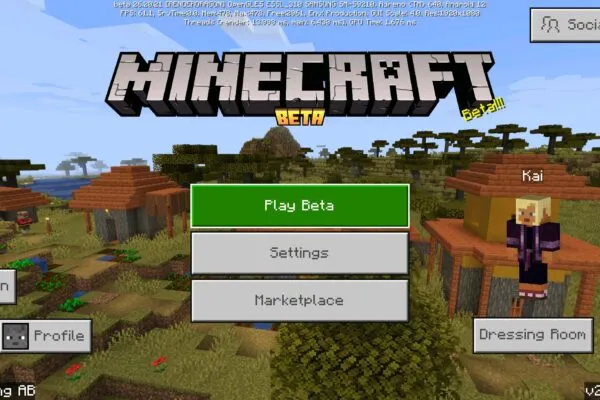 Menu from Minecraft 26.20.21