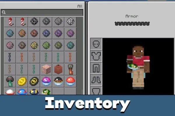 Inventory from Gachamon Mod for Minecraft PE