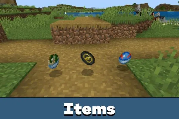 Items from Gachamon Mod for Minecraft PE