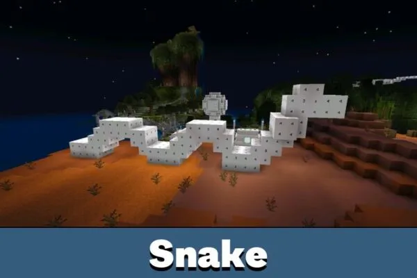 Snake from Color By Numbers mod for Minecraft PE
