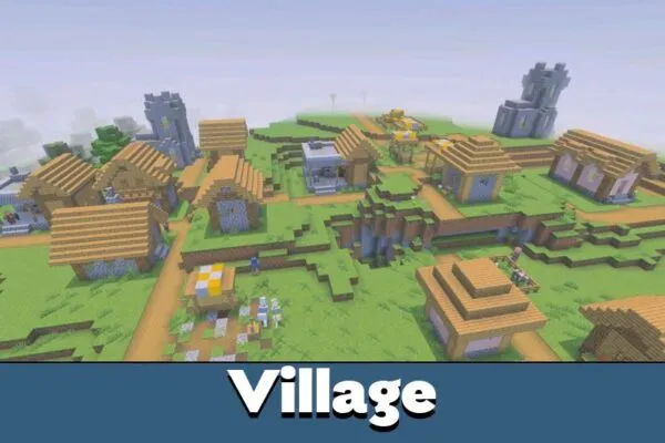 Village from Newb Complemetary Shader for Minecraft PE