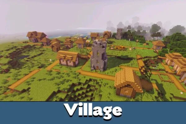 Village from Prizma Shader for Minecraft PE