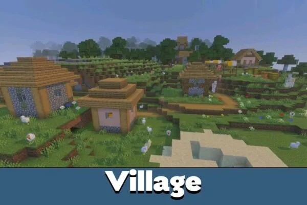 Village from Spectrum Shader for Minecraft PE