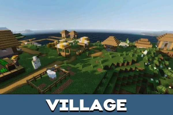 Village from Zen Visuals Shader for Minecraft PE