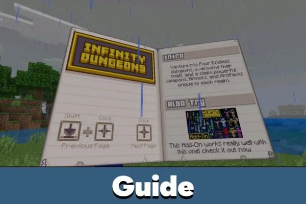Guide from Dungeons Mod for Minecraft PE