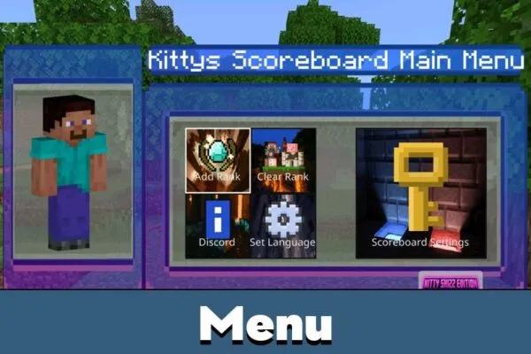 Menu from Scoreboard Mod for Minecraft PE