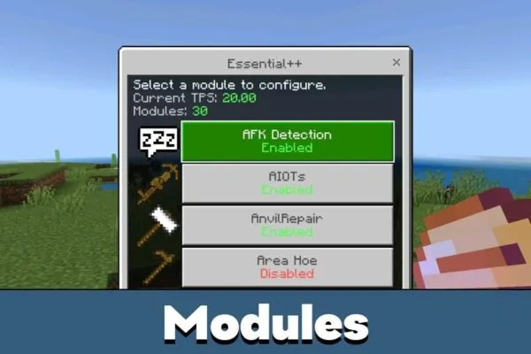 Modules from Keystone mod for Minecraft PE