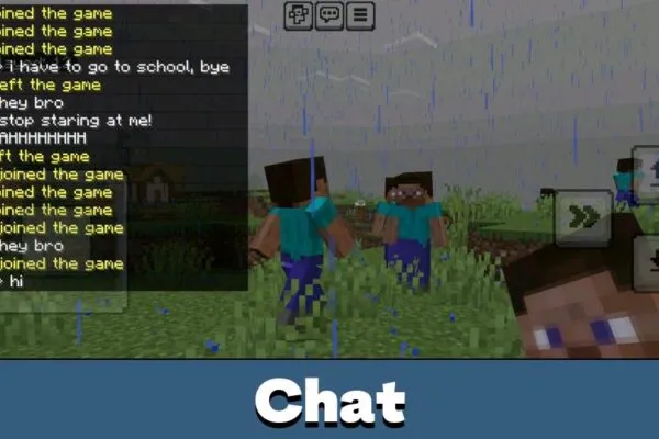 Chat from AI Player mod for Minecraft PE