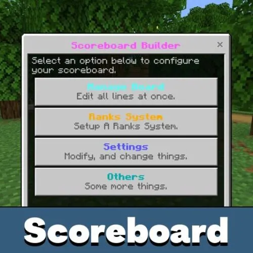 Scoreboard Mod for Minecraft PE