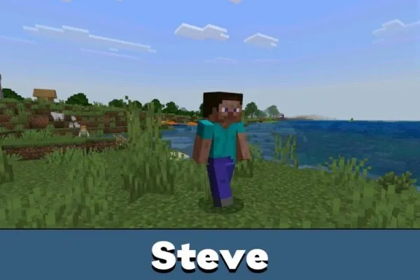 Steve from AI Player mod for Minecraft PE