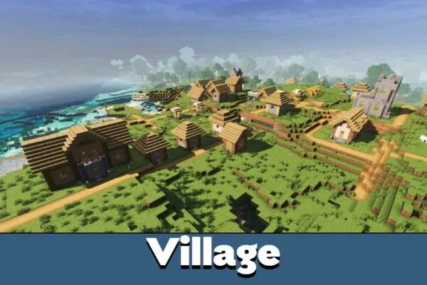 Village from Lotiif Visuals Shader for Minecraft PE