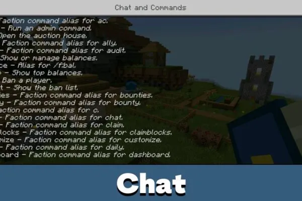 Chat from Elite Faction Mod for Minecraft PE