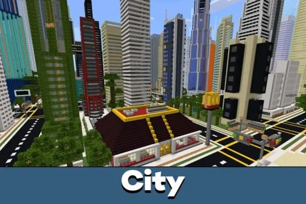 City from Moscow Map for Minecraft PE